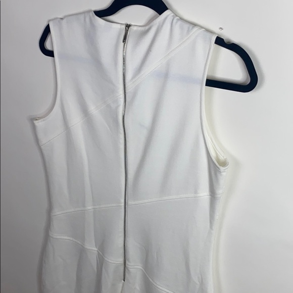 White Zipper Detail Sheath Dress - Picture 3 of 3